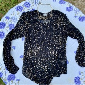 Converse one star semi sheer blouse L